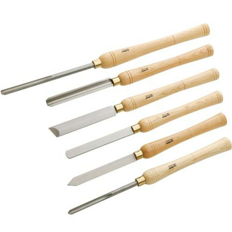 Wood Lathes * | Wholesale Chisel Set Deluxe Hss For Lathe 6Pcs