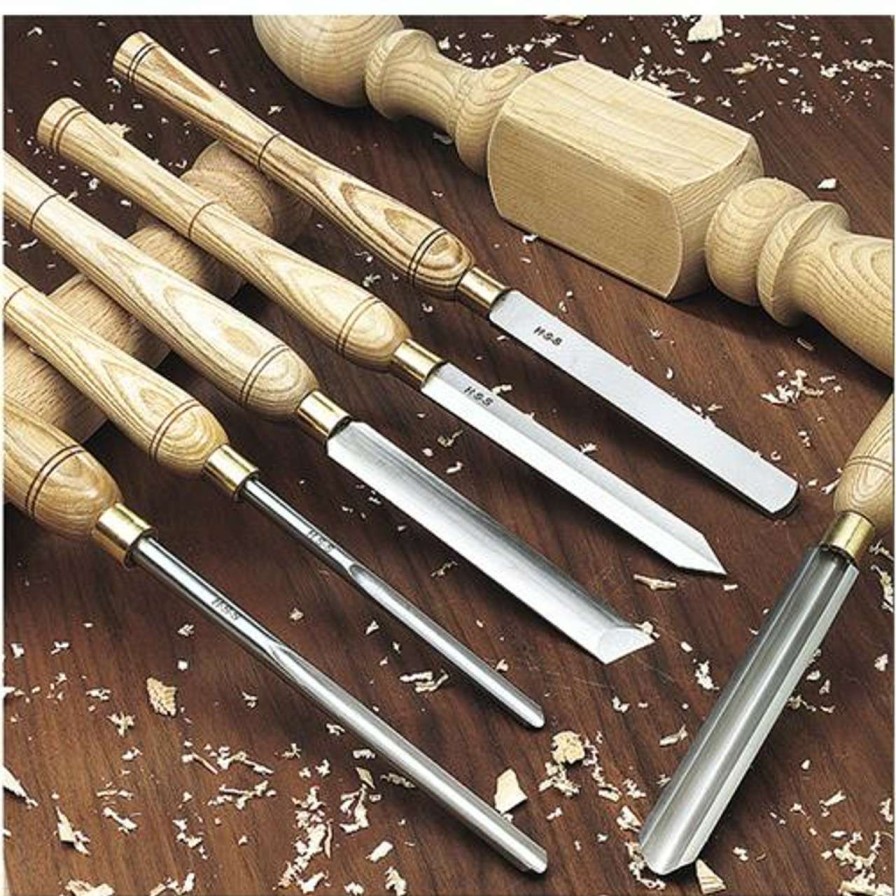 Wood Lathes * | Wholesale Chisel Set Deluxe Hss For Lathe 6Pcs