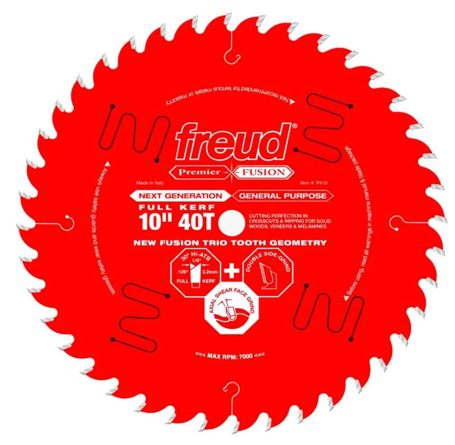 Table Saws * | Wholesale Freud 10In. X 40T Premium Fusion Blade