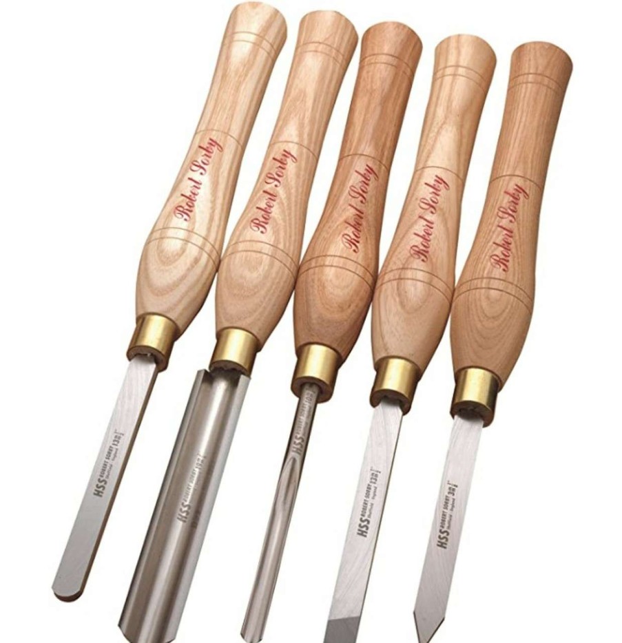 Wood Lathes * | New Chisel Woodturning Tool 5Pc Set Sorby