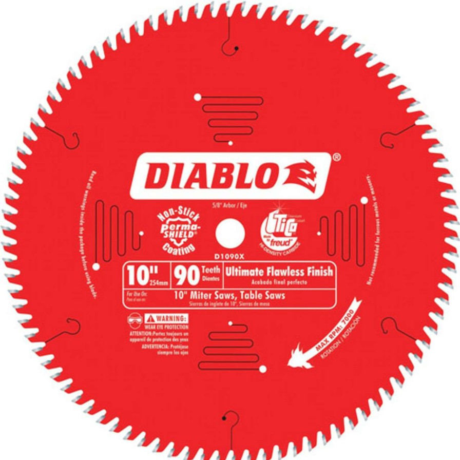 Table Saws * | Best Deal 10In. X90T Flawless Finish Blade Diablo