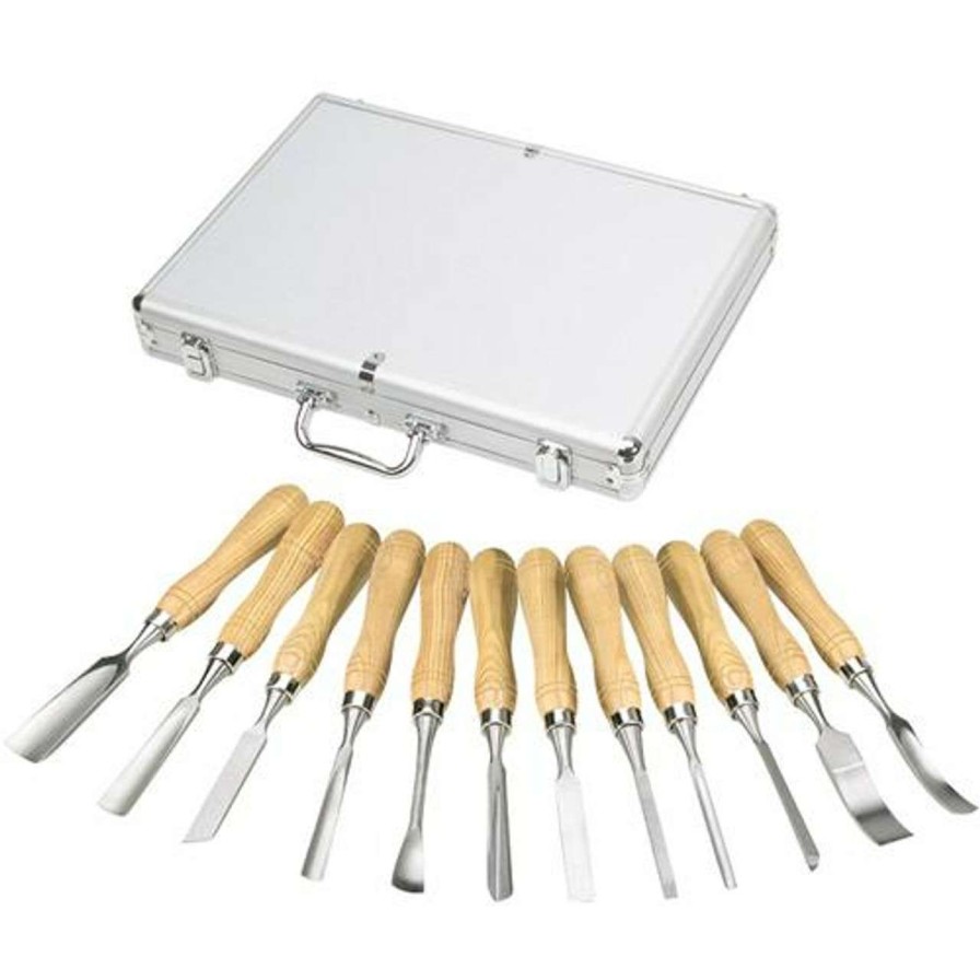 Wood Lathes * | Best Deal Carving Chisel Set Hss 12Pcs